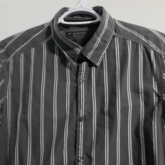 ESPRIT, Slim Fit, xs, extra small, striped button down front shirt, GUC - Picture 4 of 15